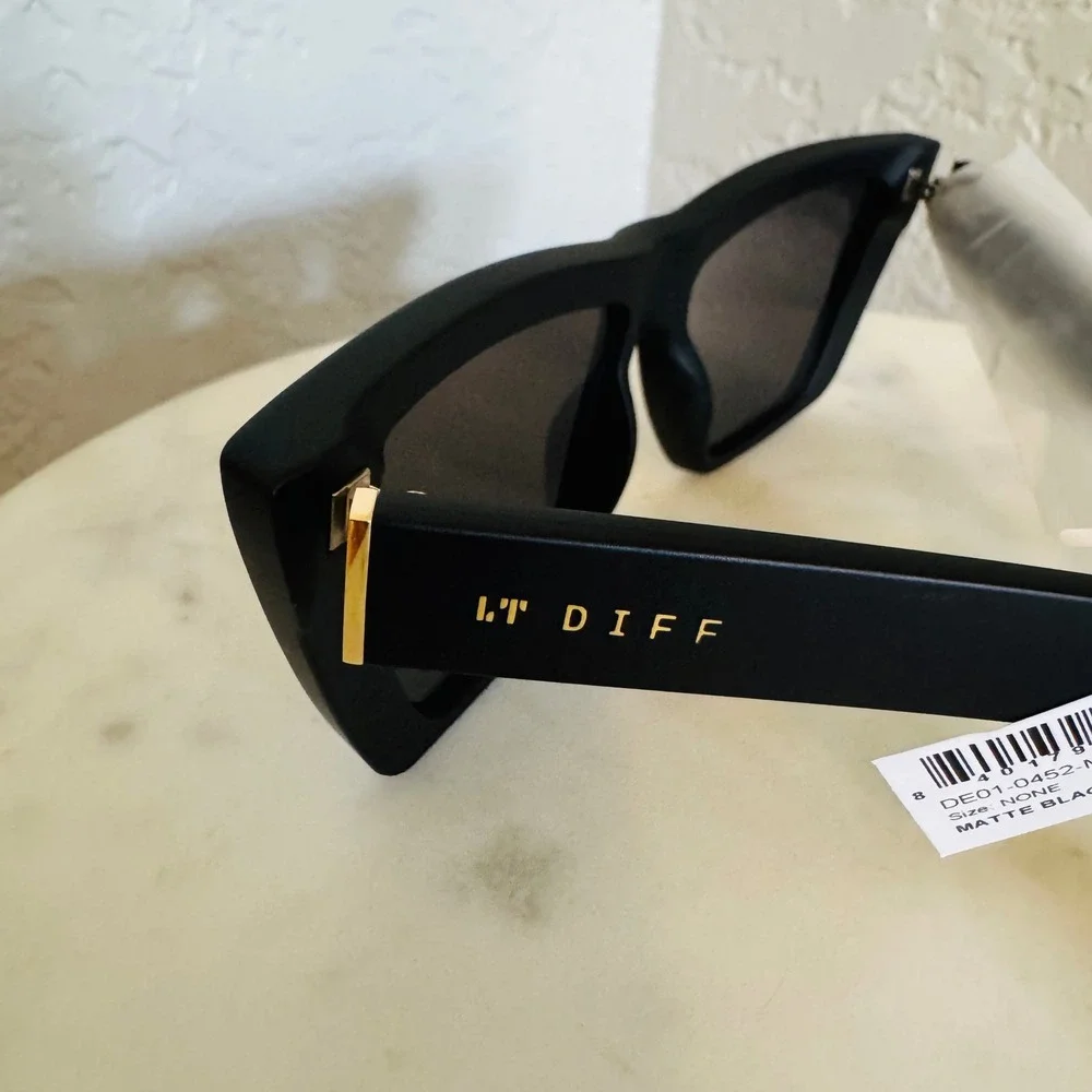 DIFF Eyewear Vinona Sunglasses, 100% UV protection, Black, Retro‎ Chic, NWT